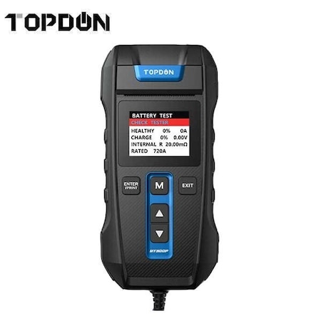 Topdon BT300P Battery, Charging System, and Cranking System Analyzer with Built-In Printer TDP-TD52110048